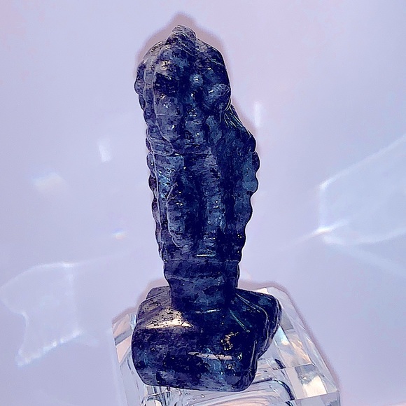 NATURAL LARVIKITE SEA HORSE - Picture 6 of 8